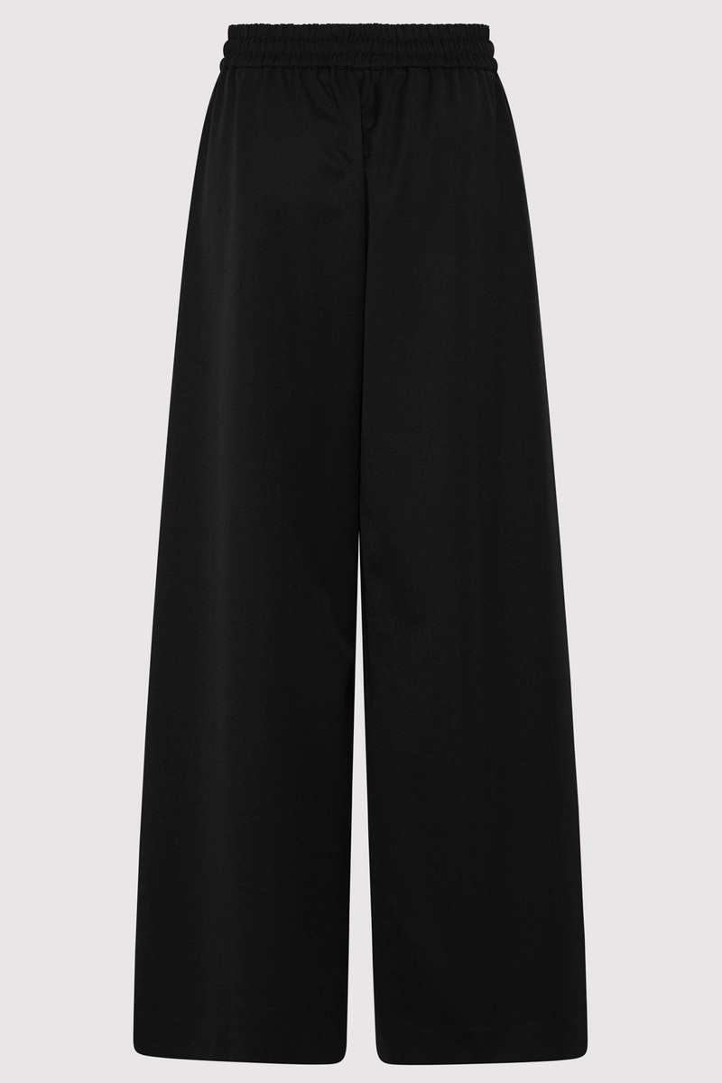 ST. AGNI Wool Drawstring Pants - Black outlook