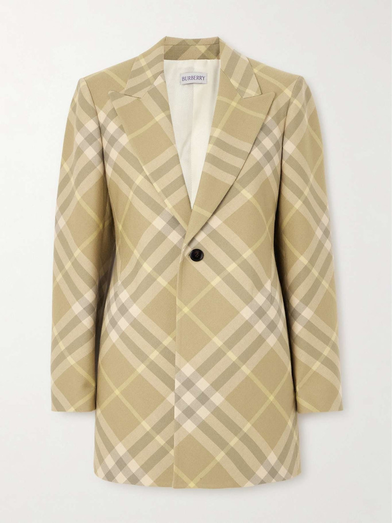 Checked wool blazer 1