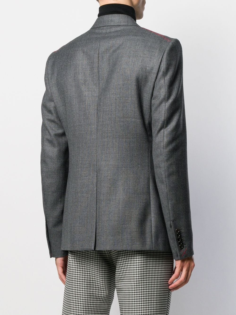 stitching detailed tailored blazer  - 4