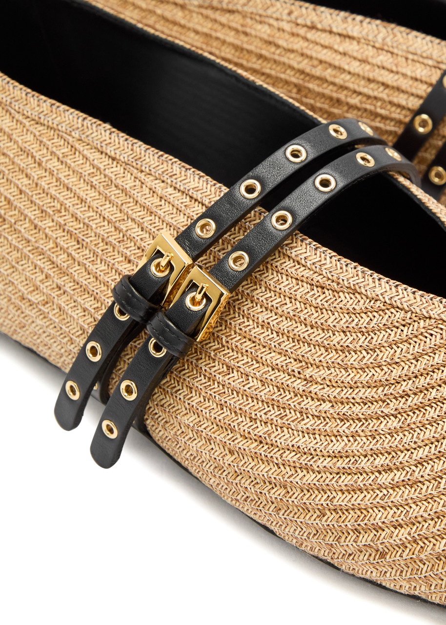 Alaïa Raffia Ballet Flats - 4