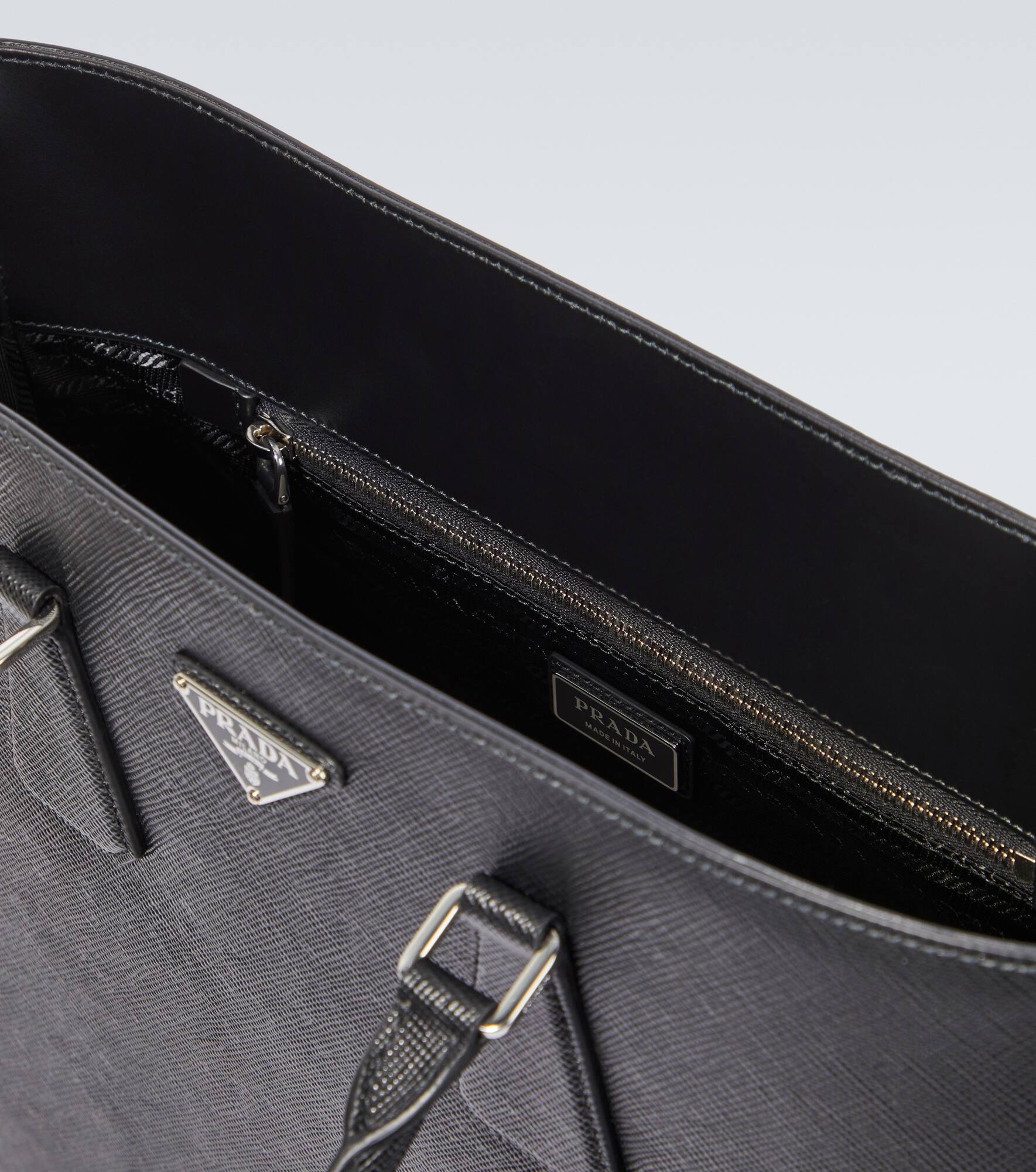 Logo Saffiano leather tote bag - 4