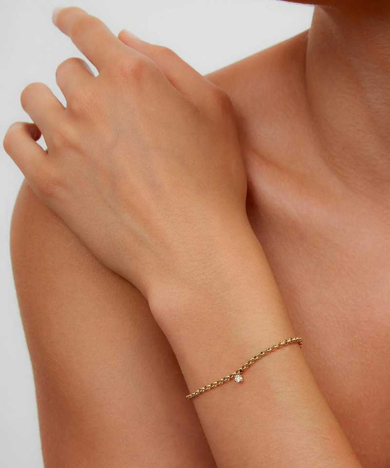 Yvonne Léon 18ct Gold Floating Diamond Chain Bracelet outlook