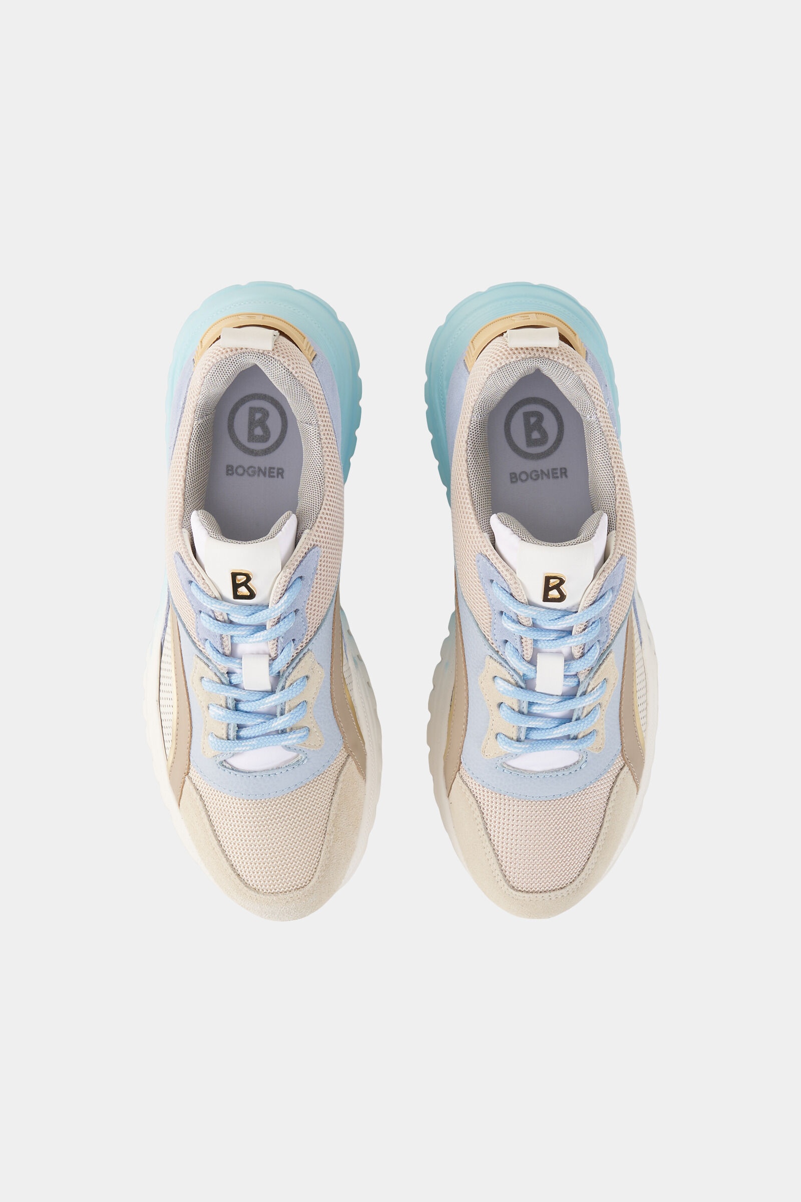 Malaga sneaker in Beige/light blue - 6