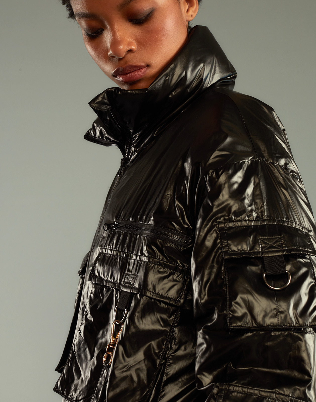 Cargo Pocket Puffer Coat - 8