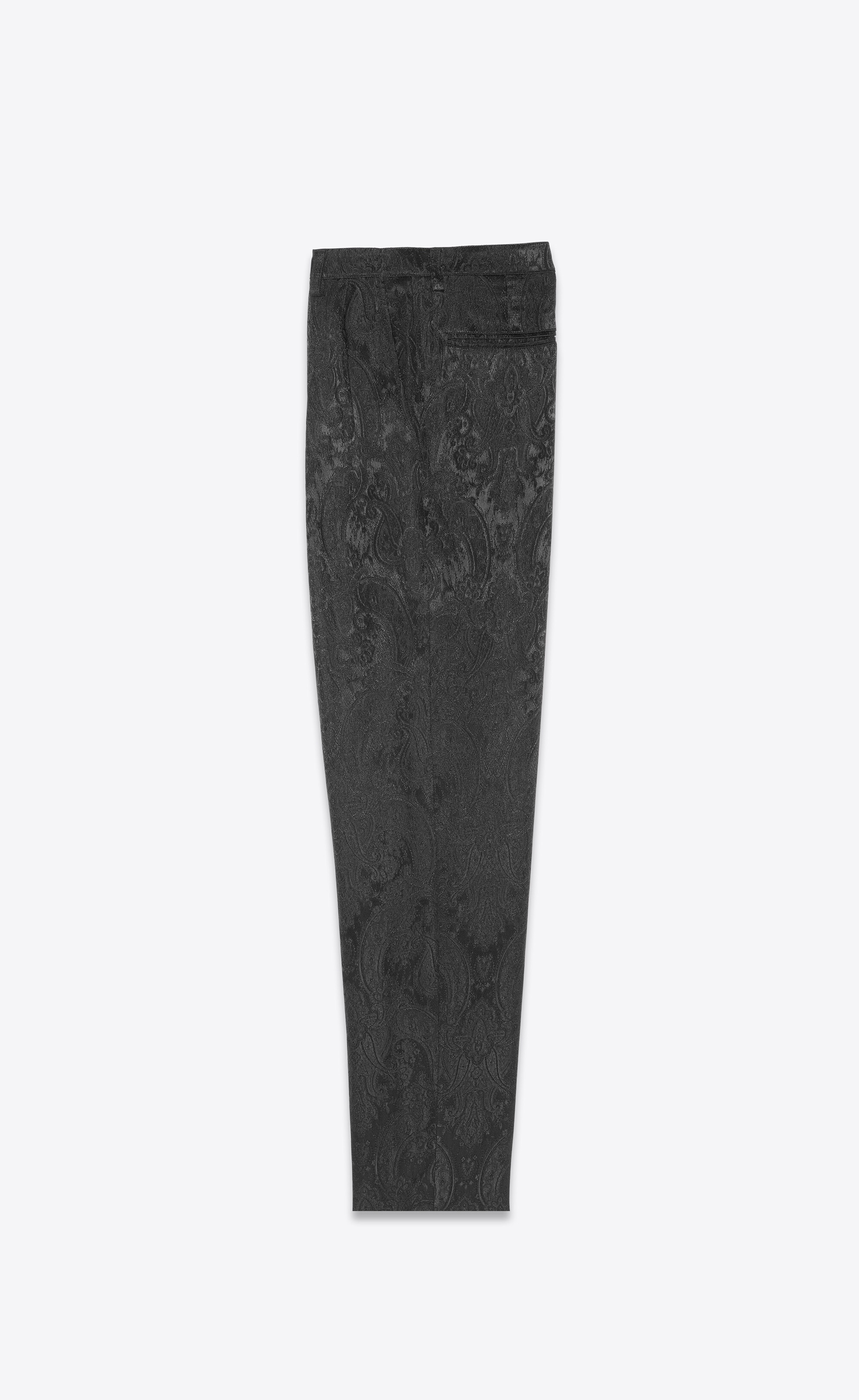 high-rise pants in vintage paisley jacquard - 2