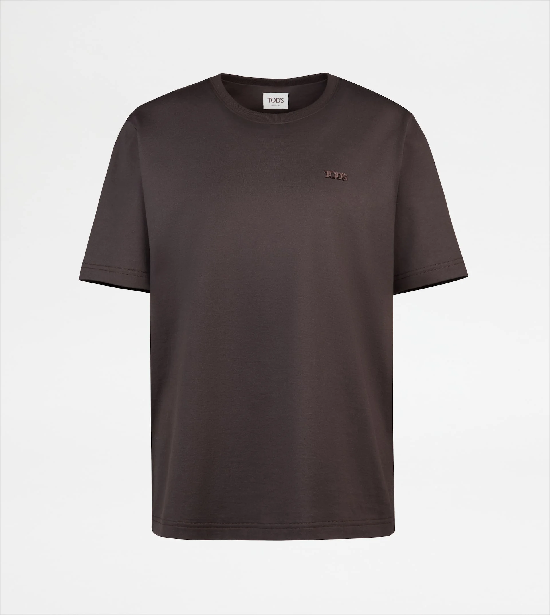 T-SHIRT IN JERSEY - BROWN - 1
