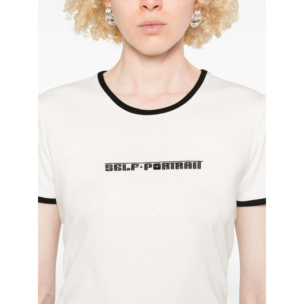 Self-Portrait White Tops - T-Shirts & Jerseys Women - 4