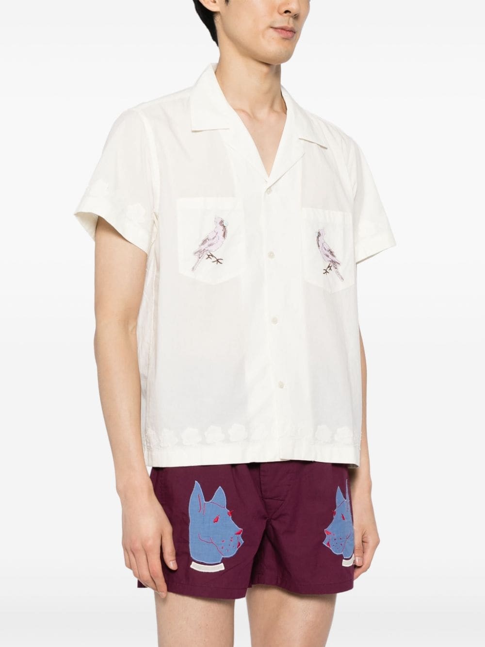 embroidered short-sleeve shirt - 3