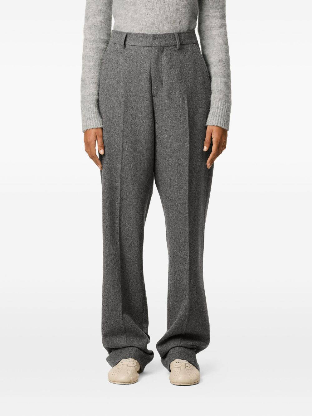 wool large-fit trousers - 5