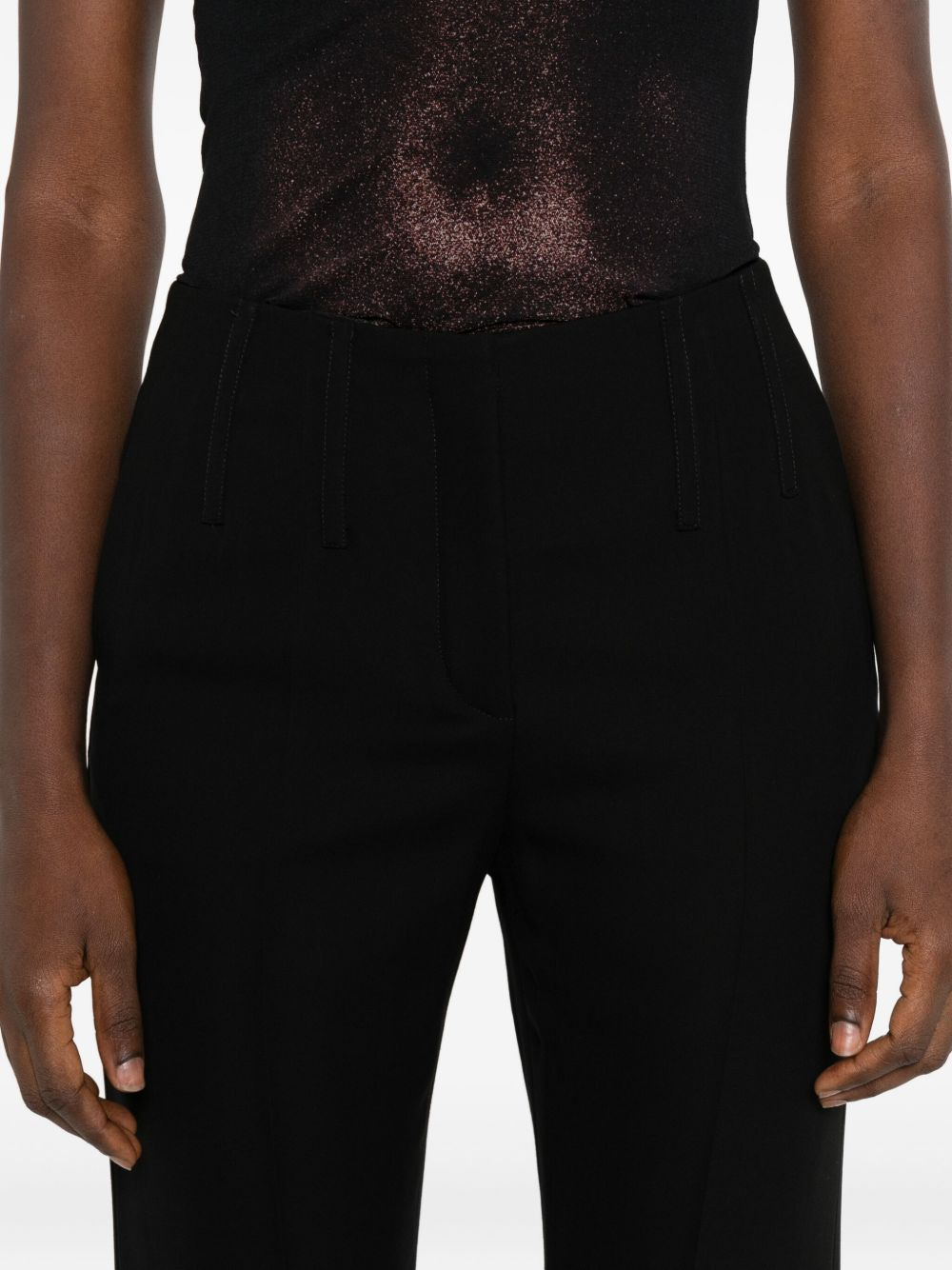 pleated-front straight-leg trousers - 5