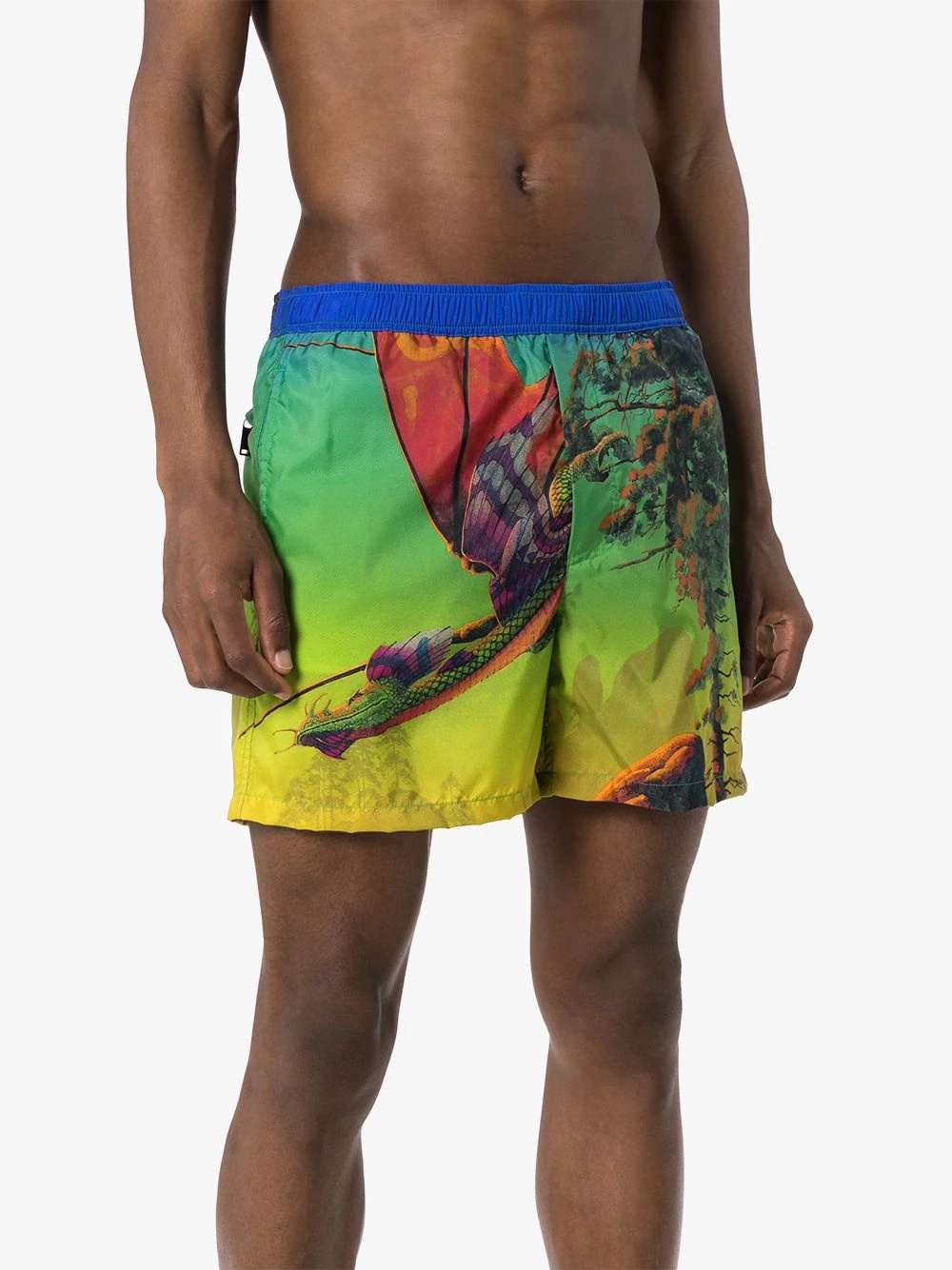 Dragon At Dawn print swim shorts - 2