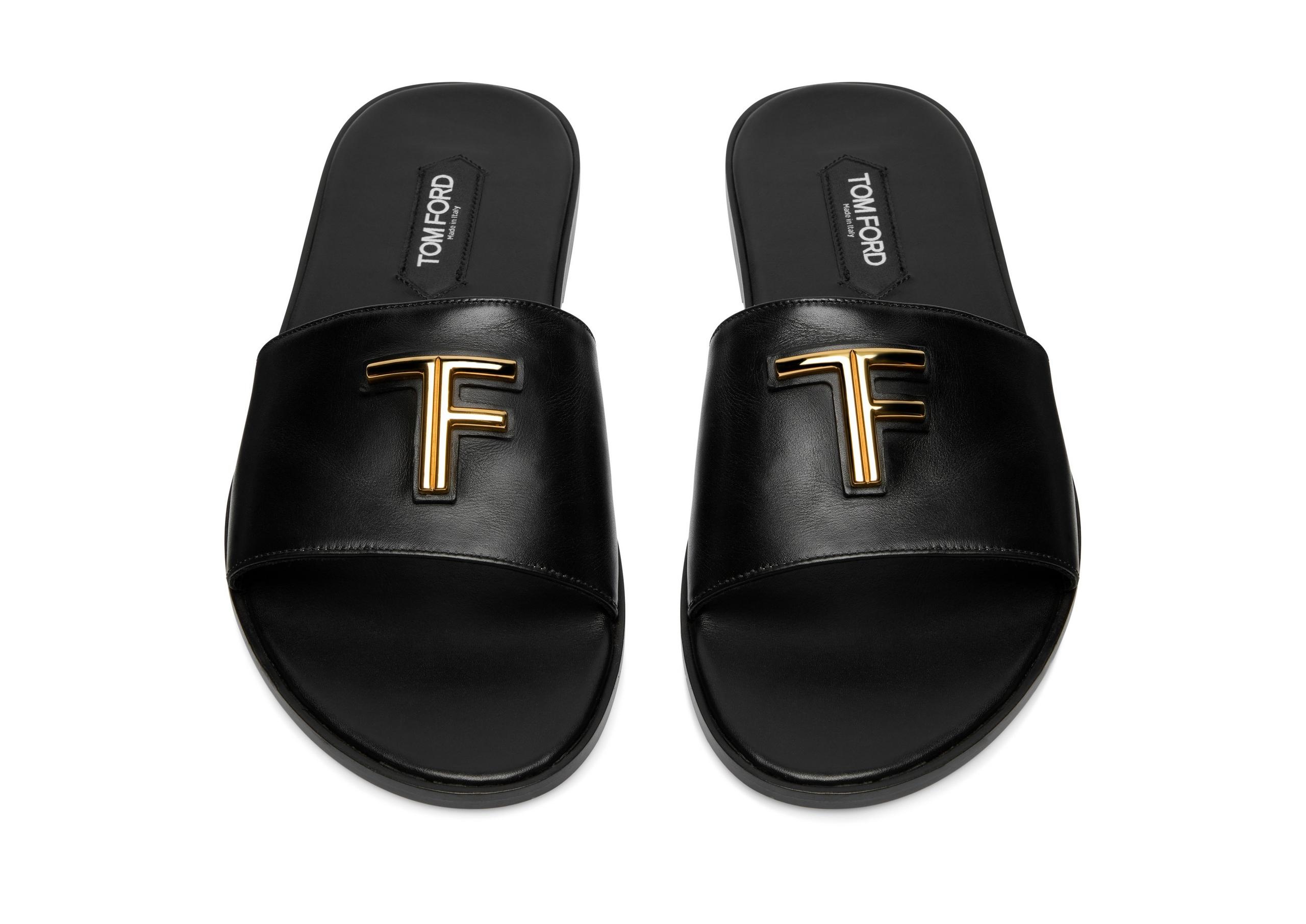 SMOOTH LEATHER BRIGHTON SLIDE - 2