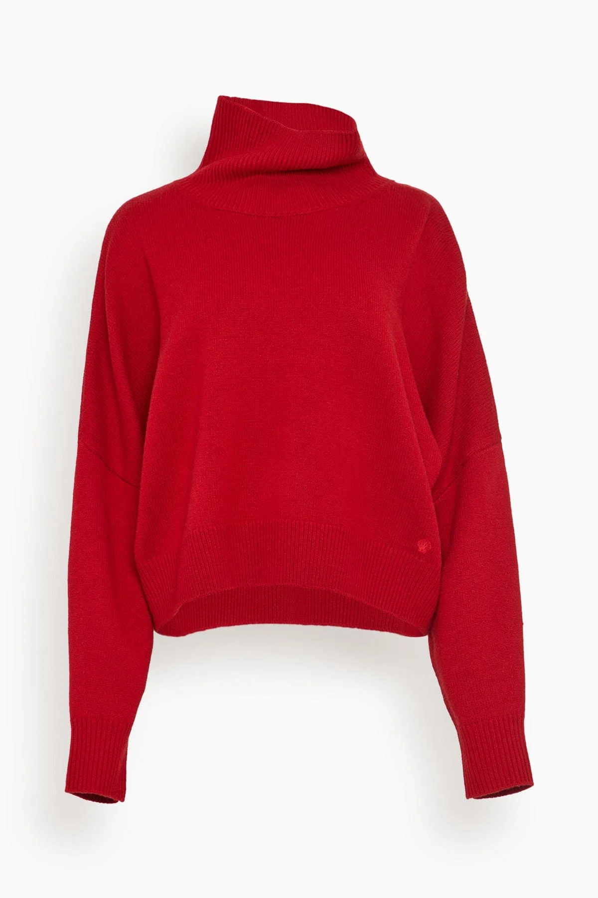 Luke Stand Collar Sweater in Red - 1
