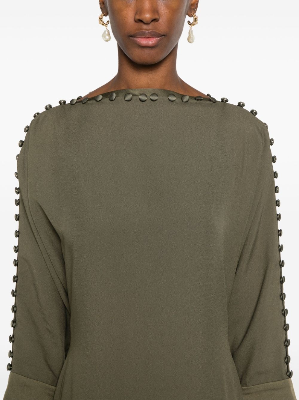 Mila decorative button-detail dress - 5