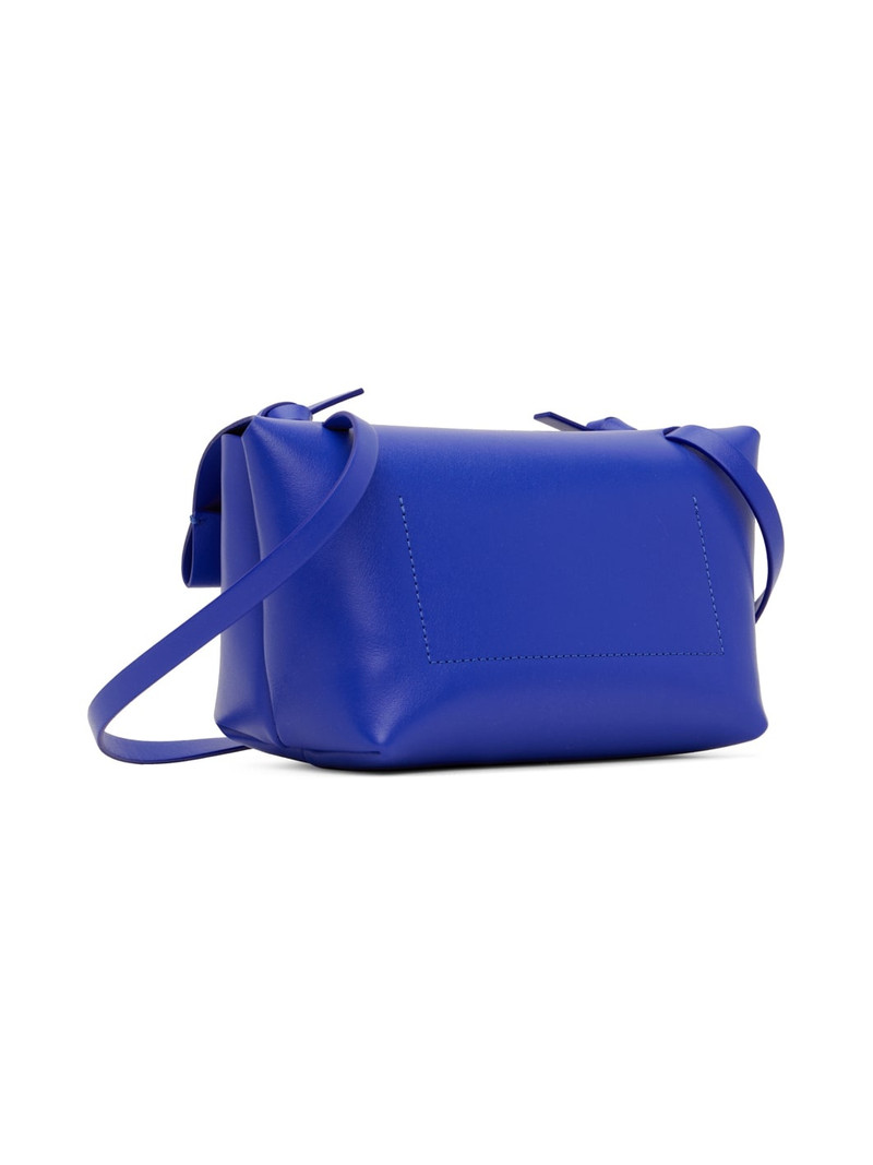 Blue Leather Mini Shoulder Bag 3