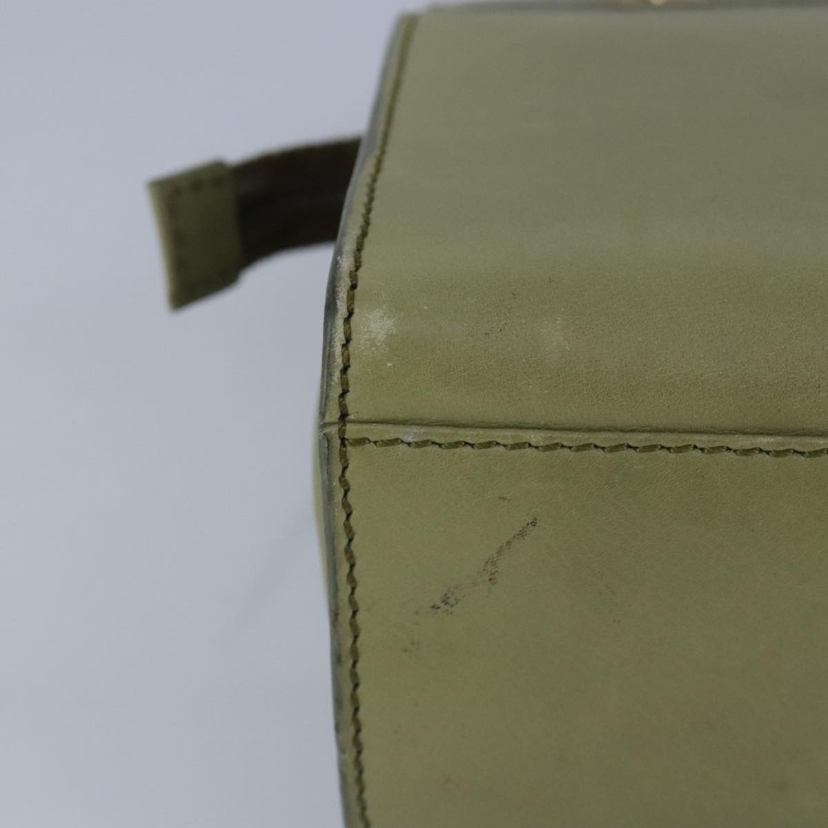 CELINE Hand Bag Leather Khaki - 12