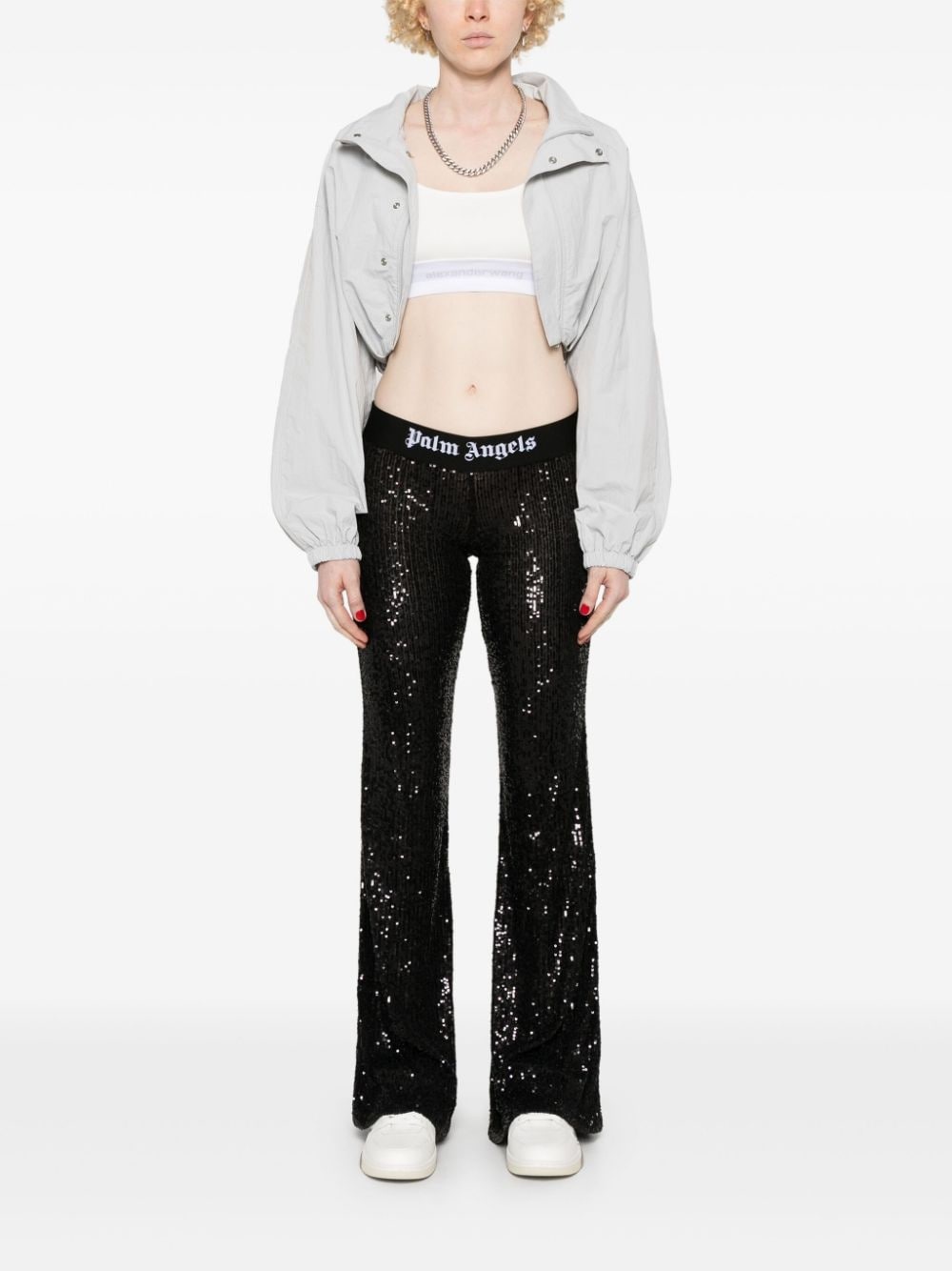 logo-tape trousers - 2