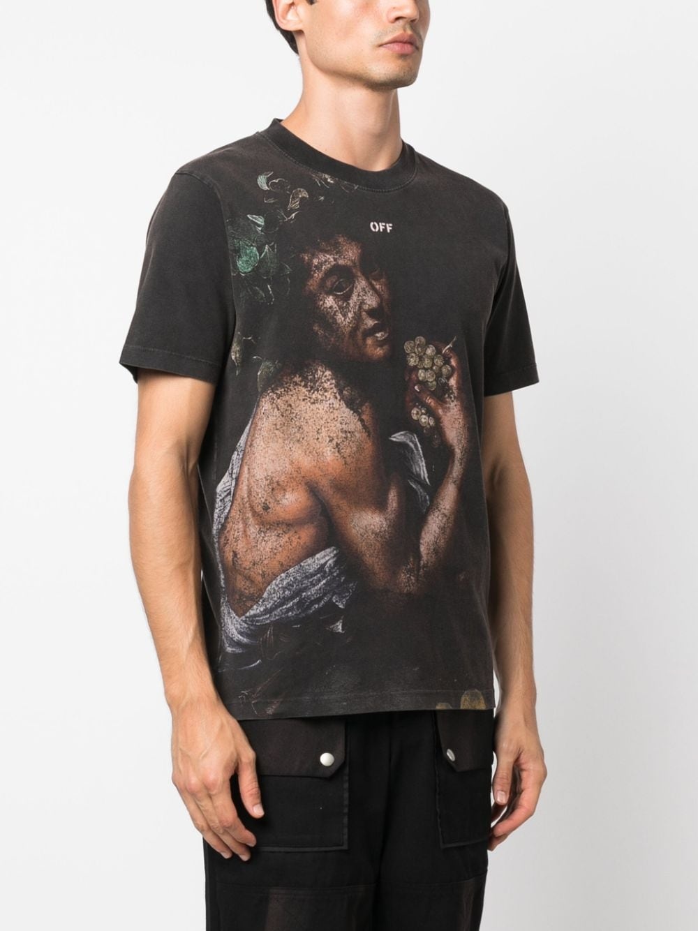 Bacchus-print cotton T-shirt - 3