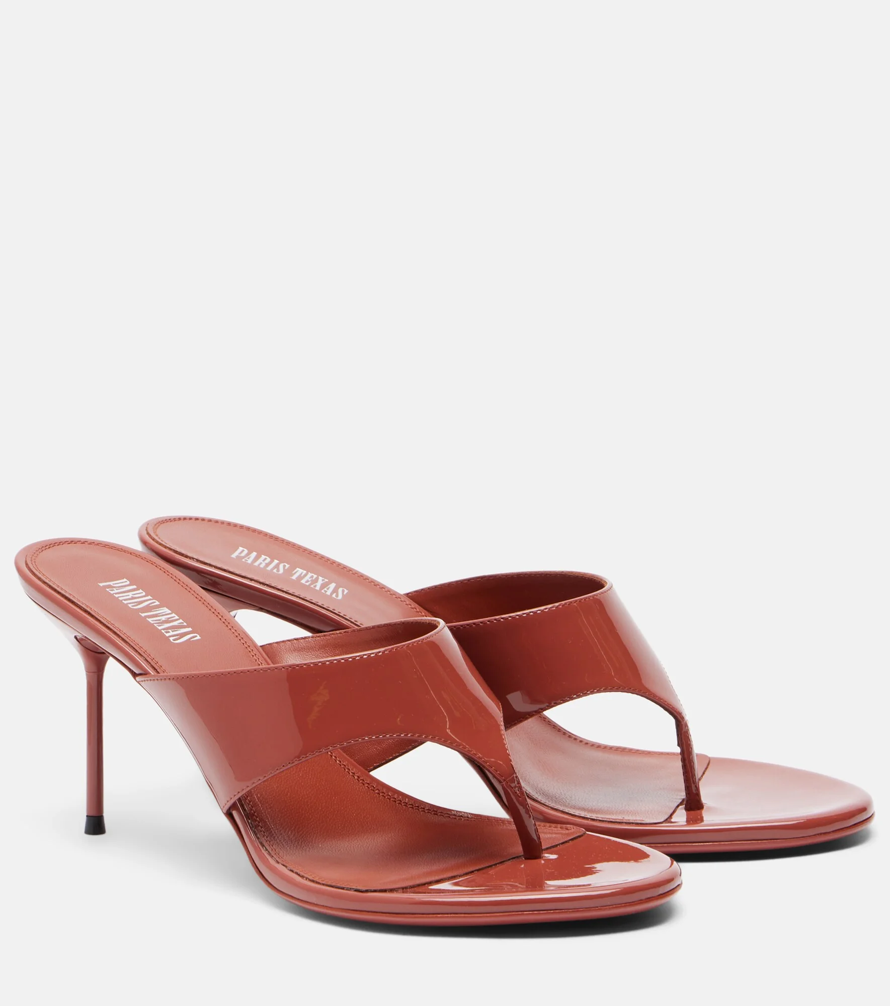 Lidia patent leather thong sandals - 1