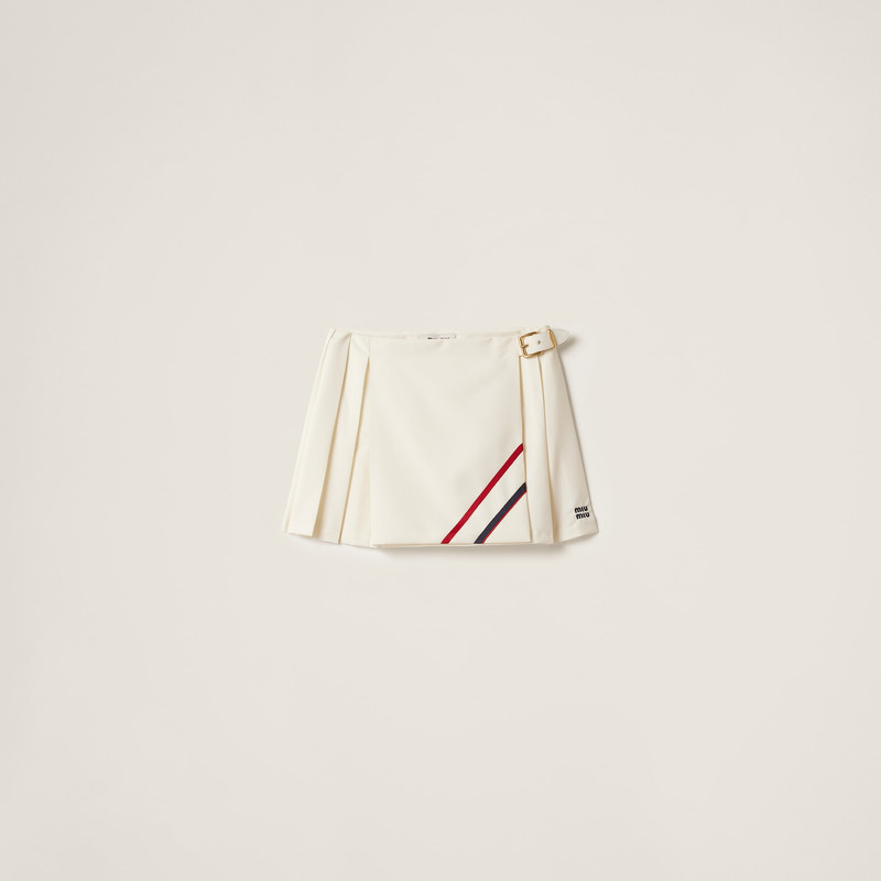 Pleated mohair fabric mini-skirt - 1