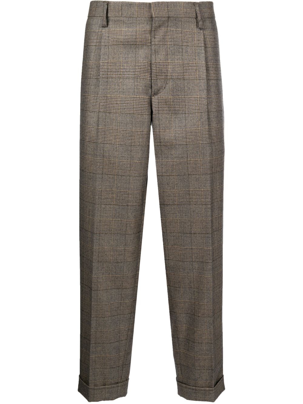 plaid tailored trousers - 1