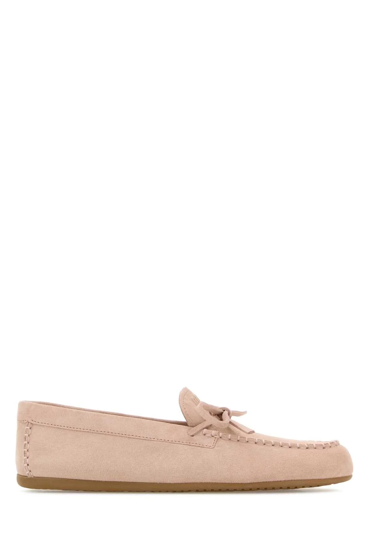 Miu Miu Women Pink Suede Loafers - 1