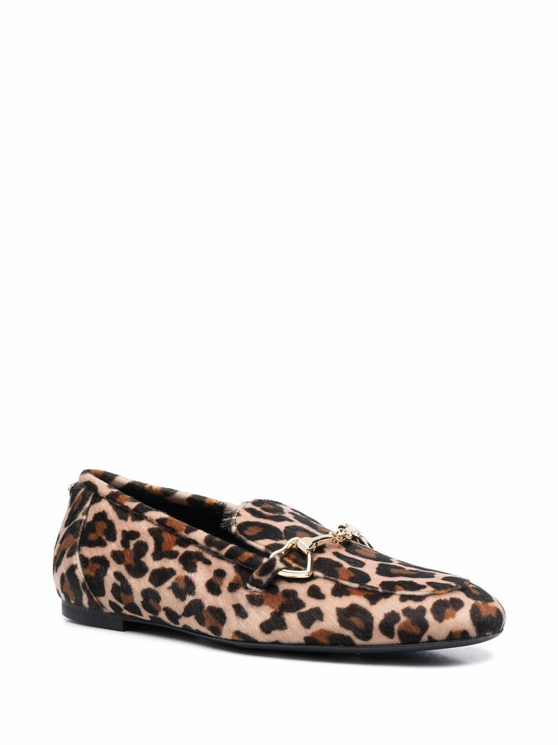 Moschino leopard-print slip-on loafers outlook