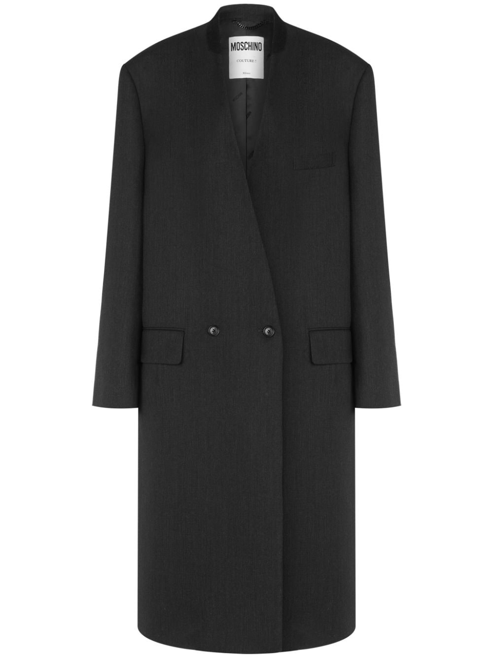 single breasted virgin wool coat - 1