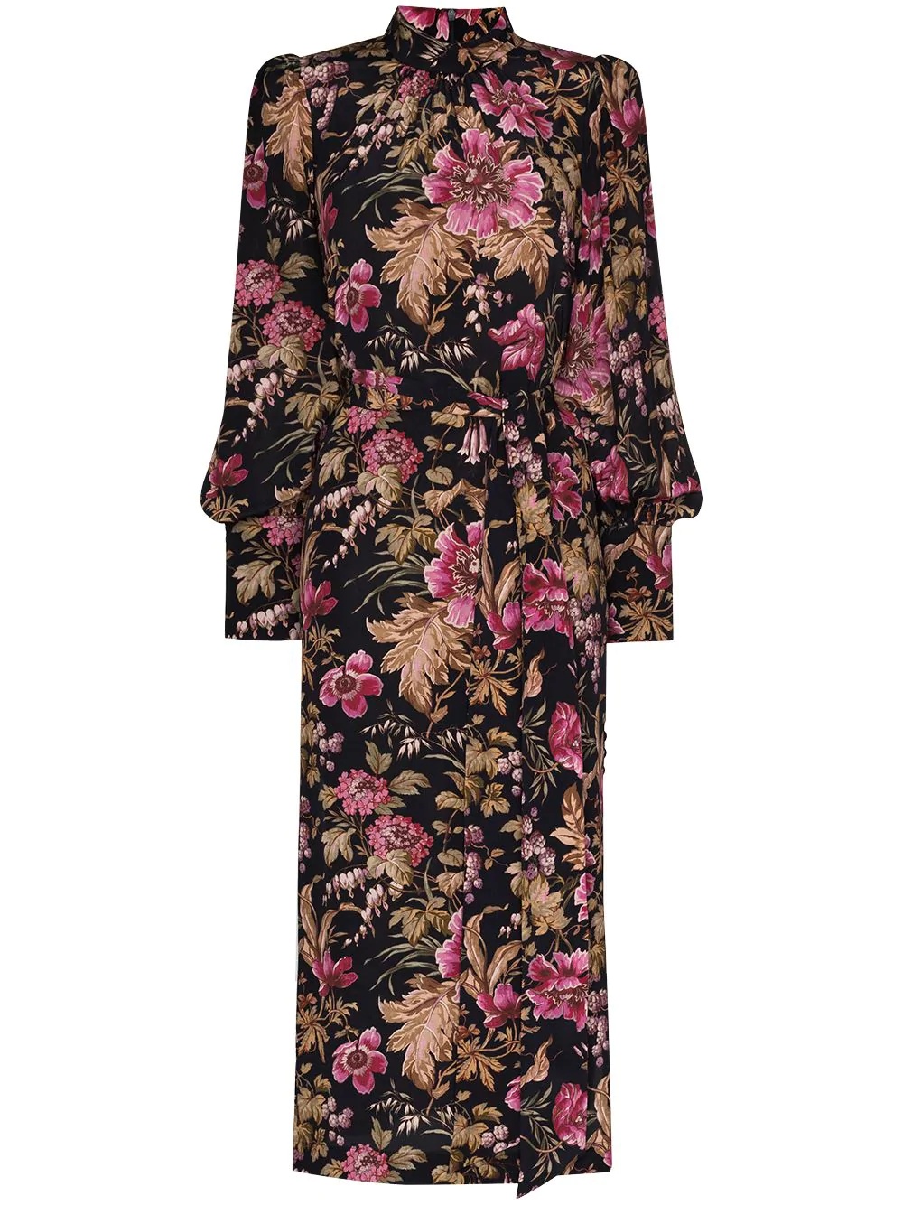 Lucky floral-print midi dress - 1