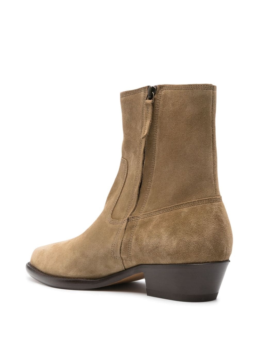pointed-toe suede ankle boots - 3