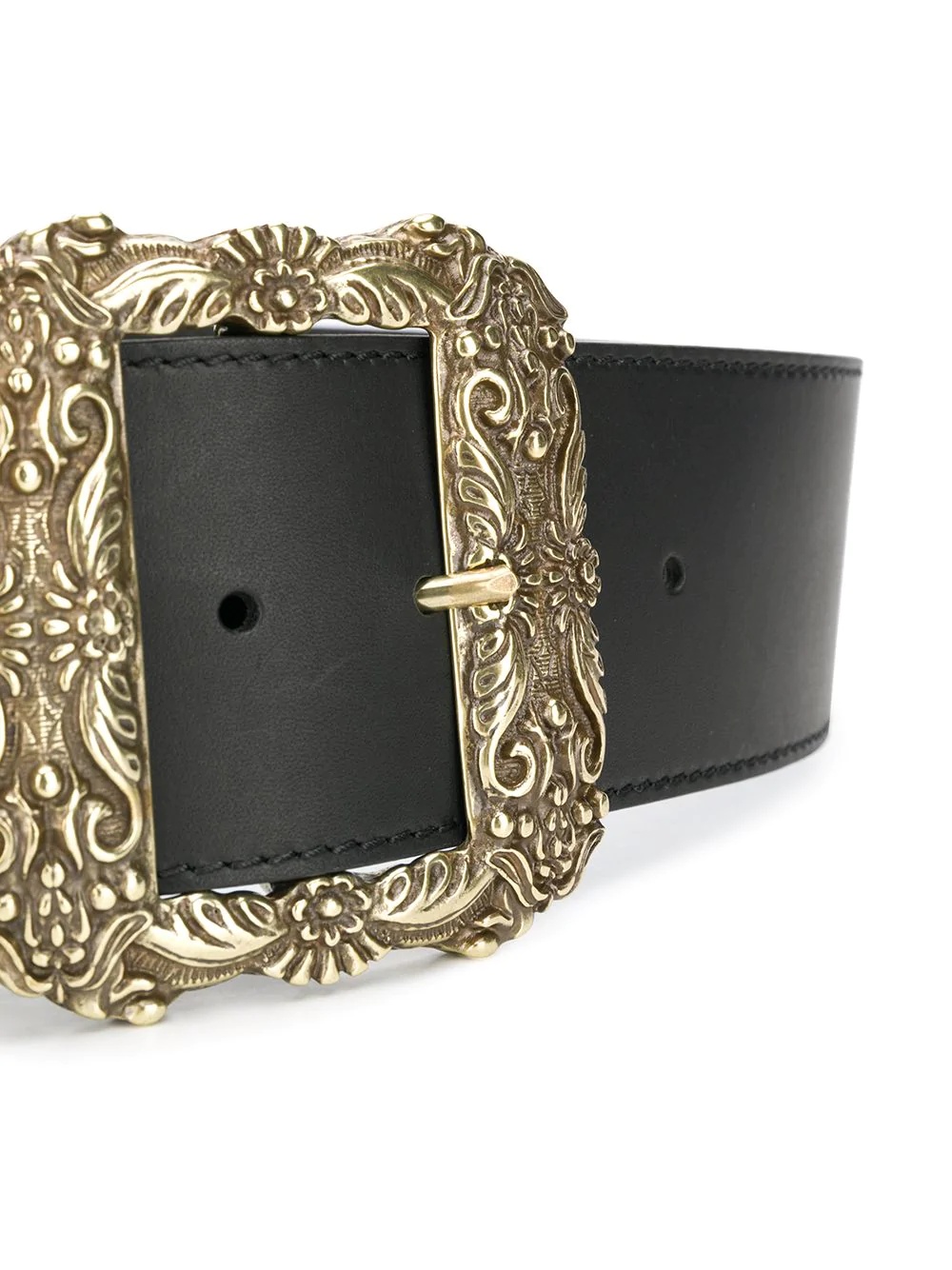 oversized square buckle belt - 2