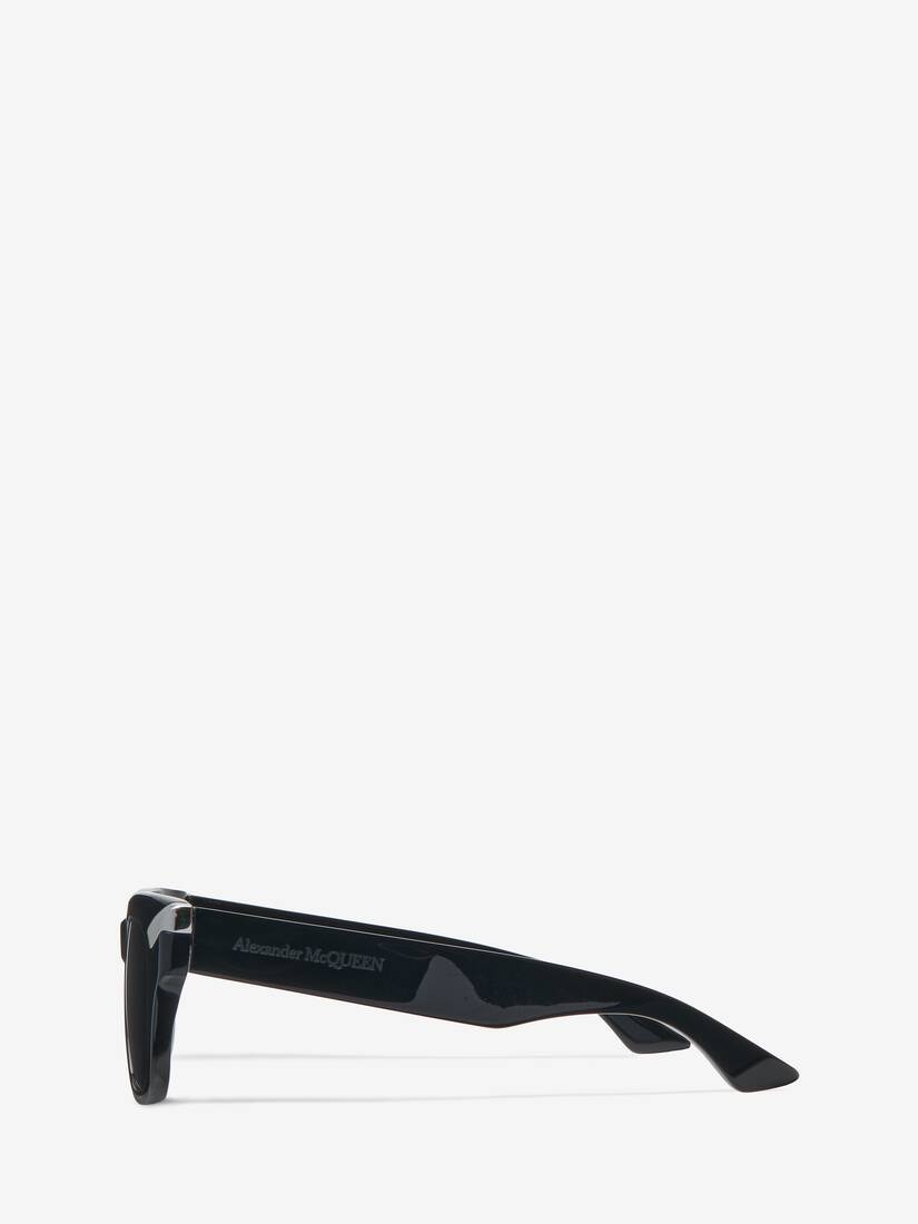 Men's Punk Rivet Square Sunglasses in Black/smoke - 4