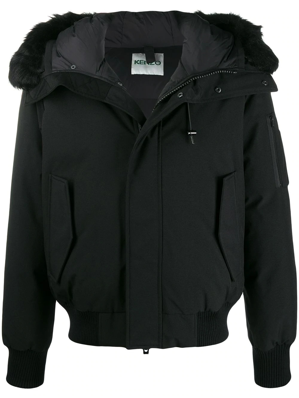 padded zip-up hooded jacket  - 1