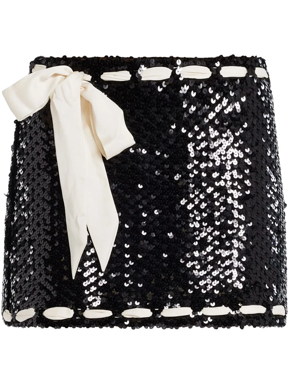 bow-embellished mini skirt - 1