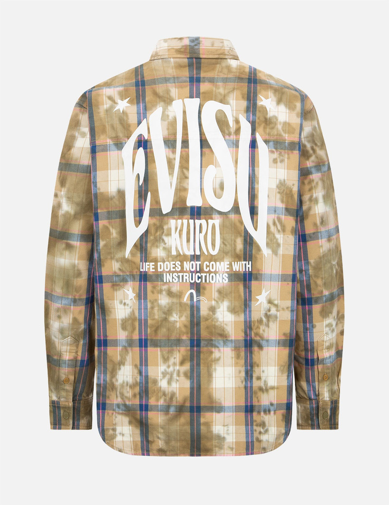 EVISU Tie-dyed Check Shirt outlook