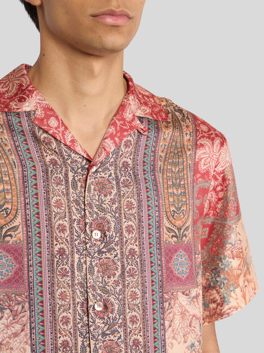 PRINTED SILK BOWLING SHIRT - 3
