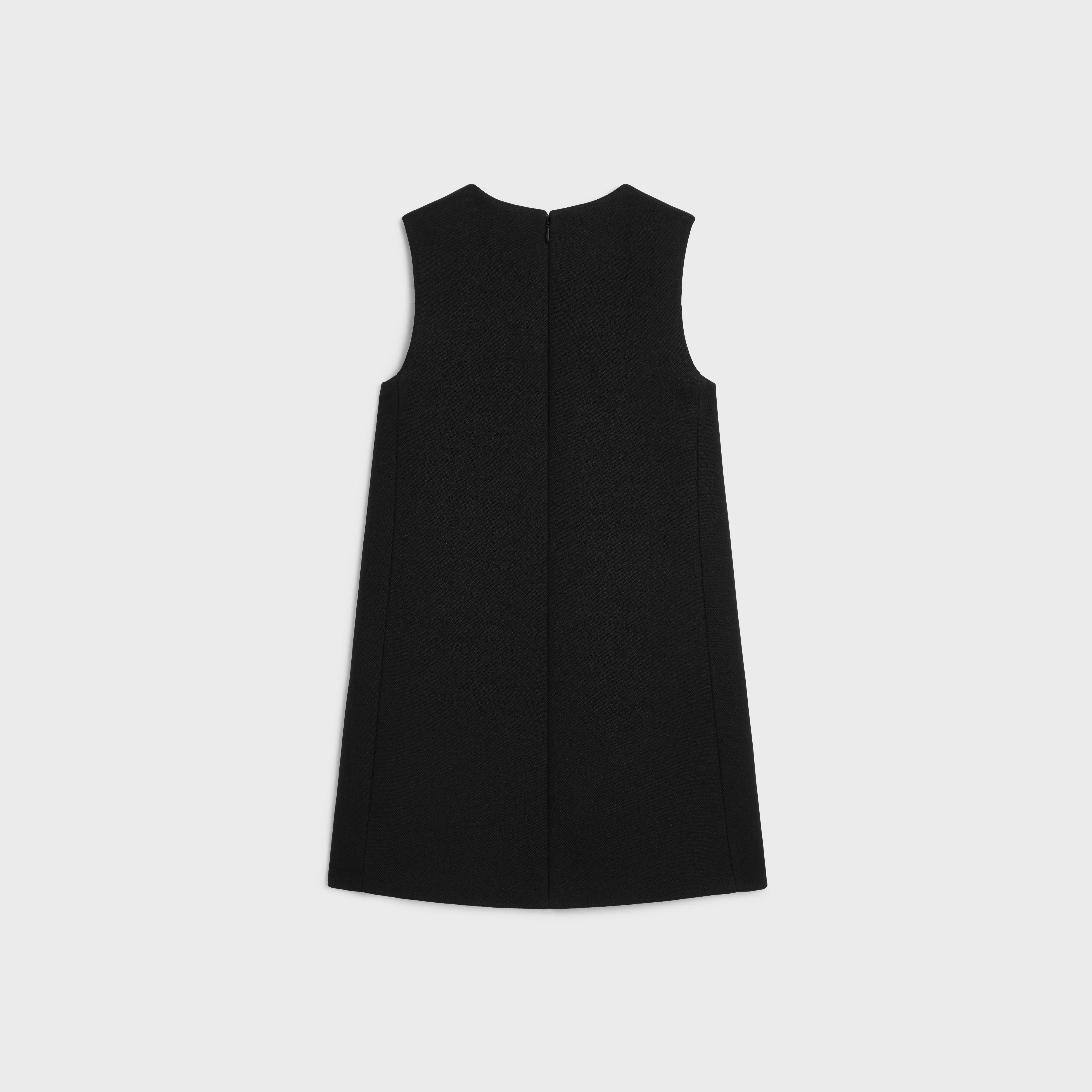 CELINE｜SKIRTS (TRAPEZE MINI SKIRT IN DOUBLE FACED WOOL CELINE Ink/Navy Blue Double-Faced Wool Trapeze Mini Skirt