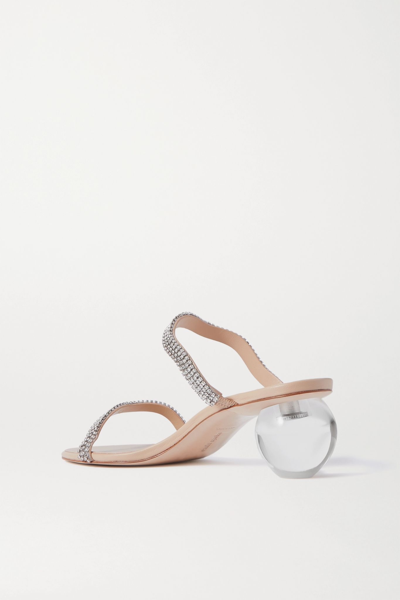 Audrey crystal-embellished leather mules - 3