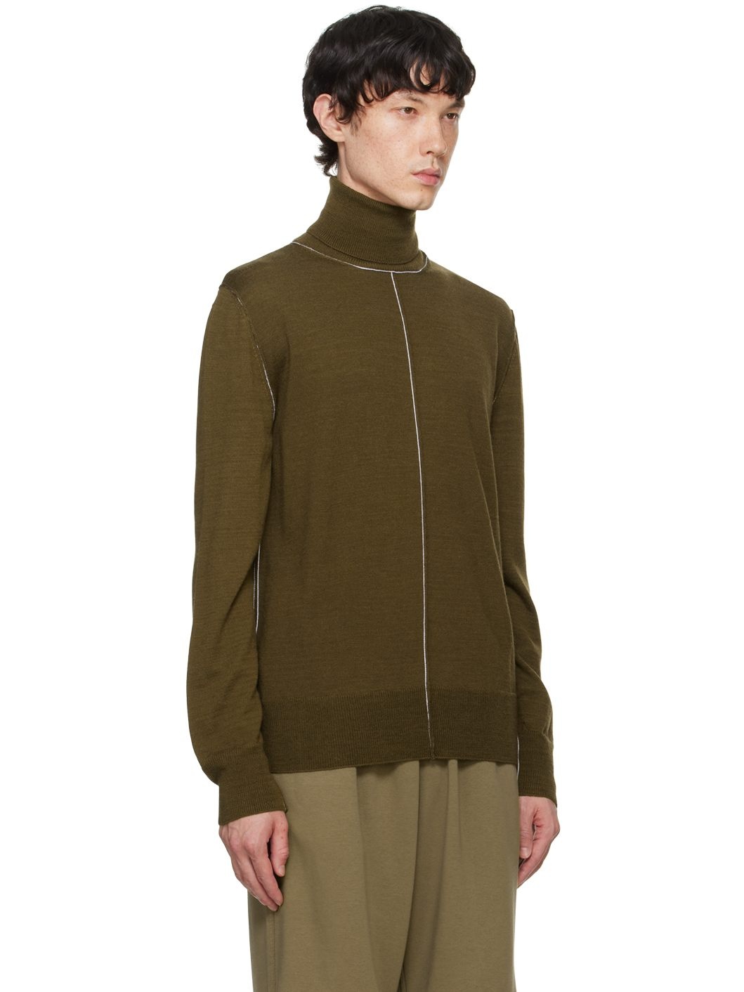 Green Wool Turtleneck - 2