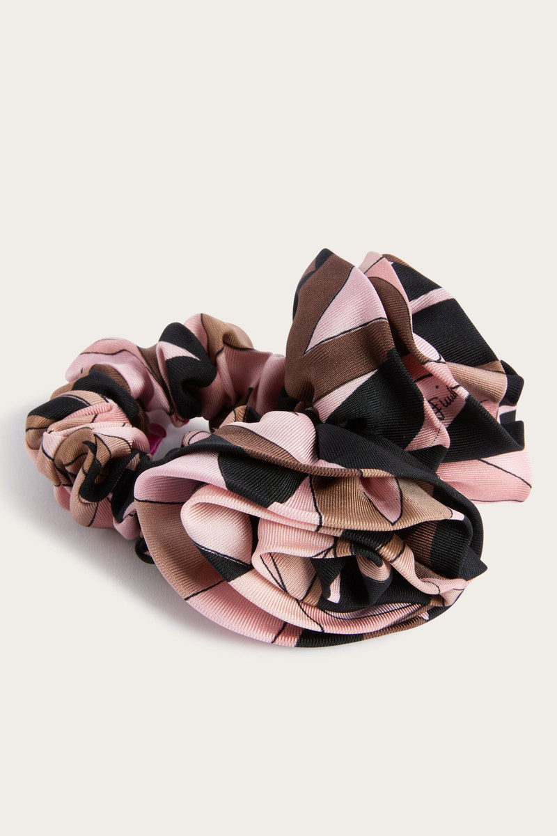 PUCCI SILK HAIR TIE WITH ROSE DETAIL outlook