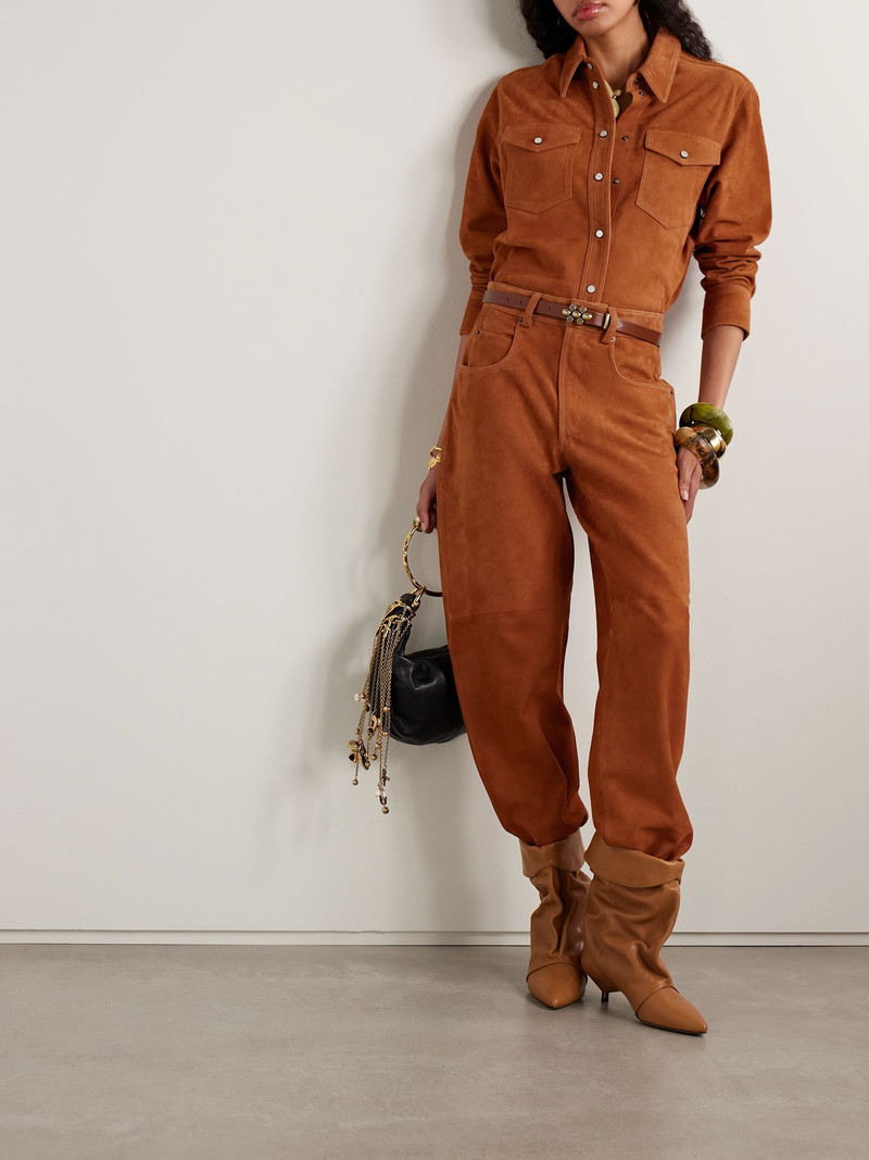 Isabel Marant Delcia suede shirt Brown outlook