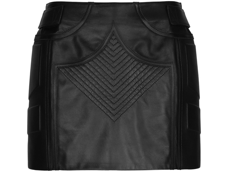 Nappa leather miniskirt - 1