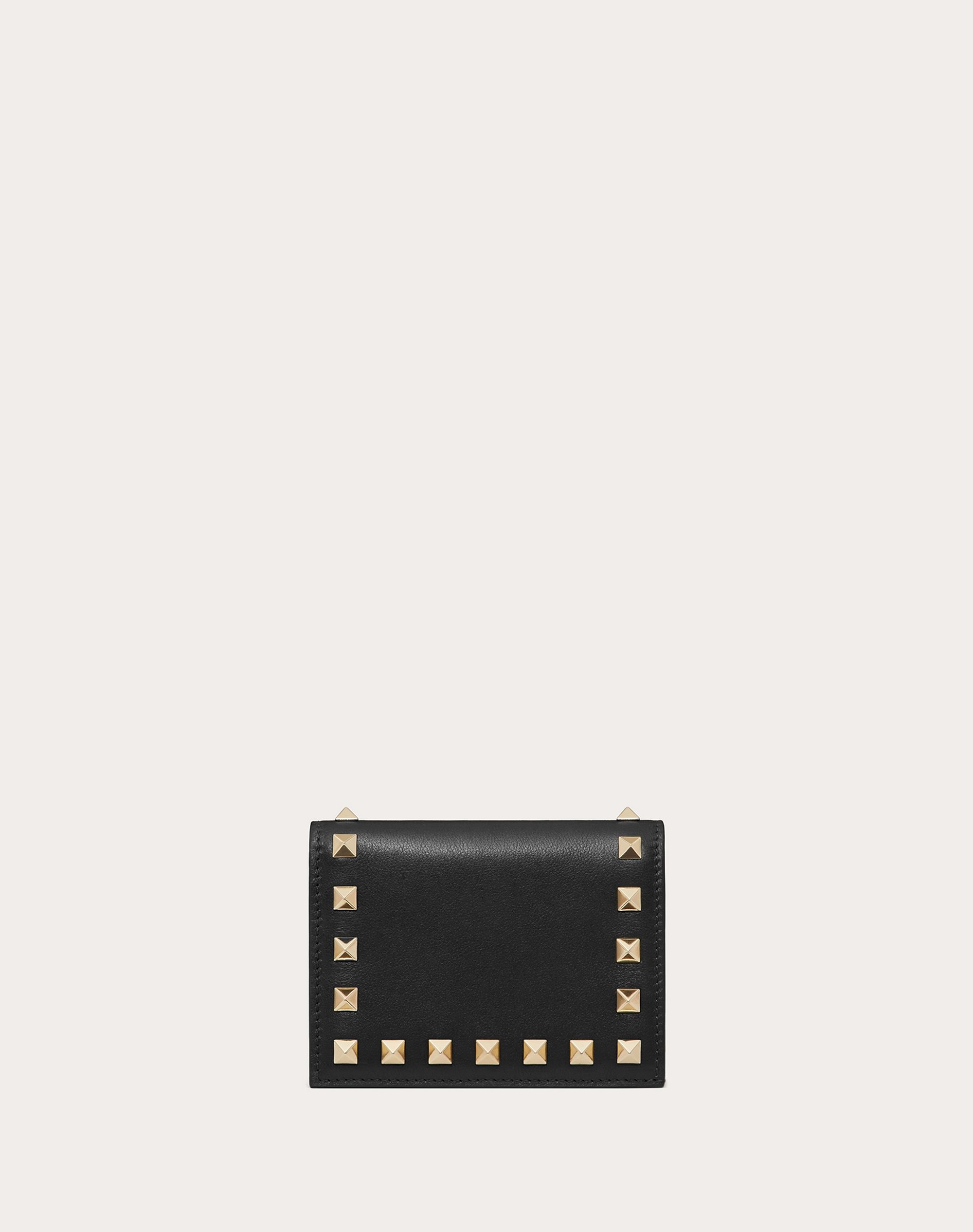 COMPACT ROCKSTUD CALFSKIN WALLET - 1