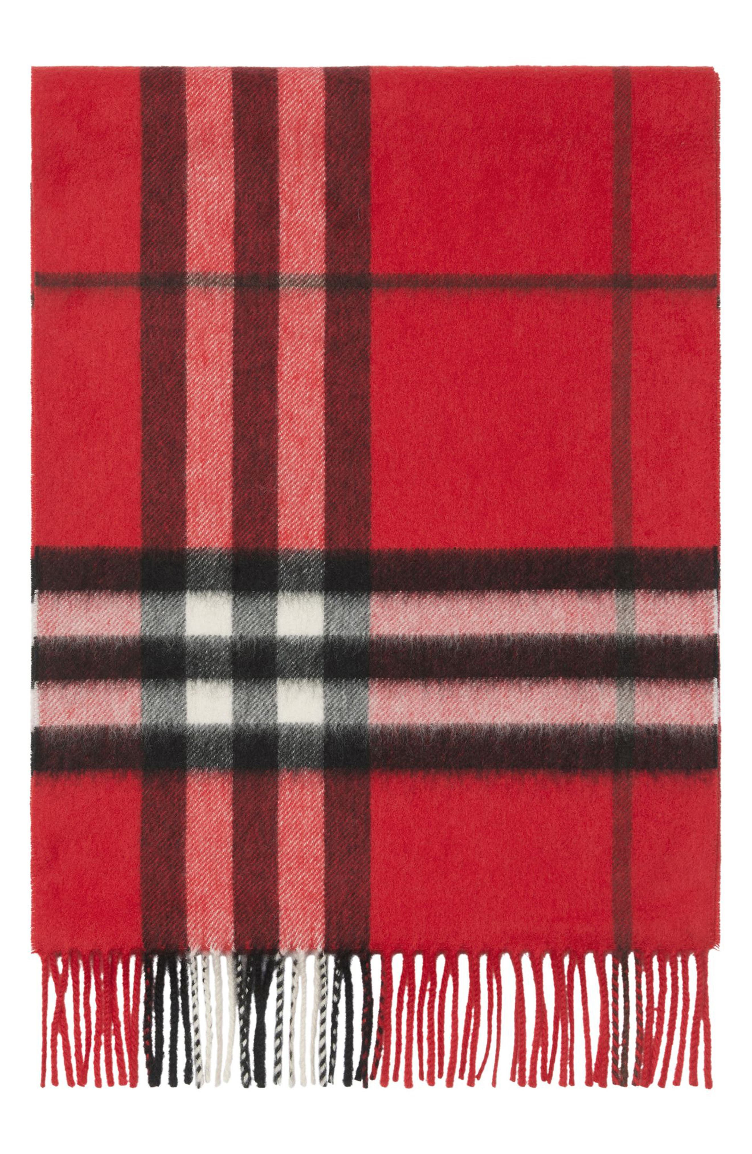 burberry Giant Check Cashmere Scarf in Post Red at Nordstrom - 2