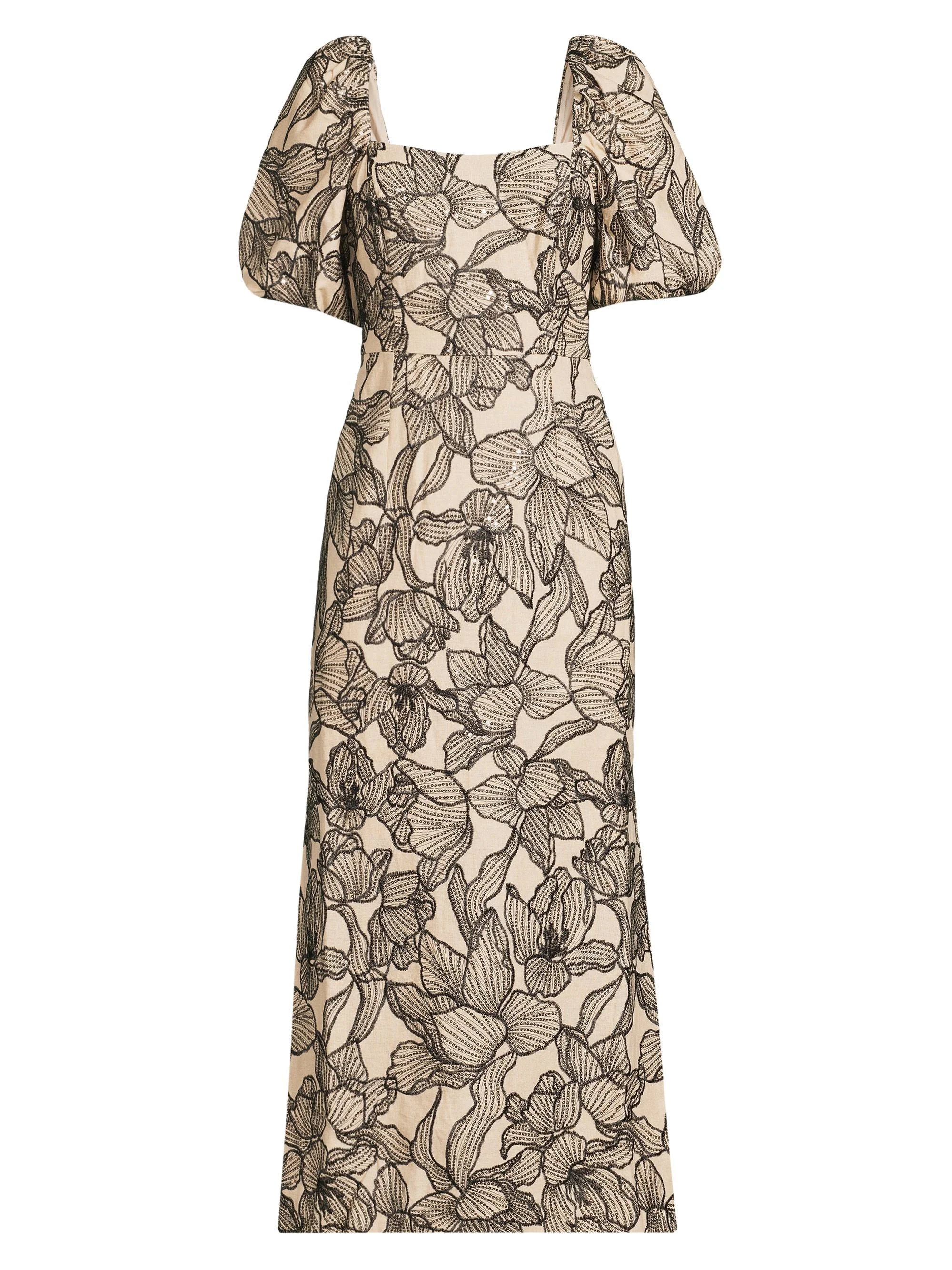 Women's Linora Floral Maxi Dress - Wicker Tan - 1