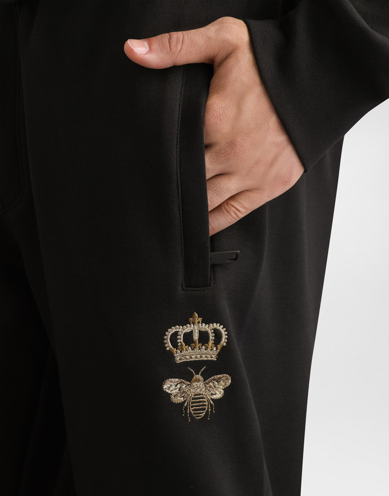 Jersey jogging shorts with embroidery 4