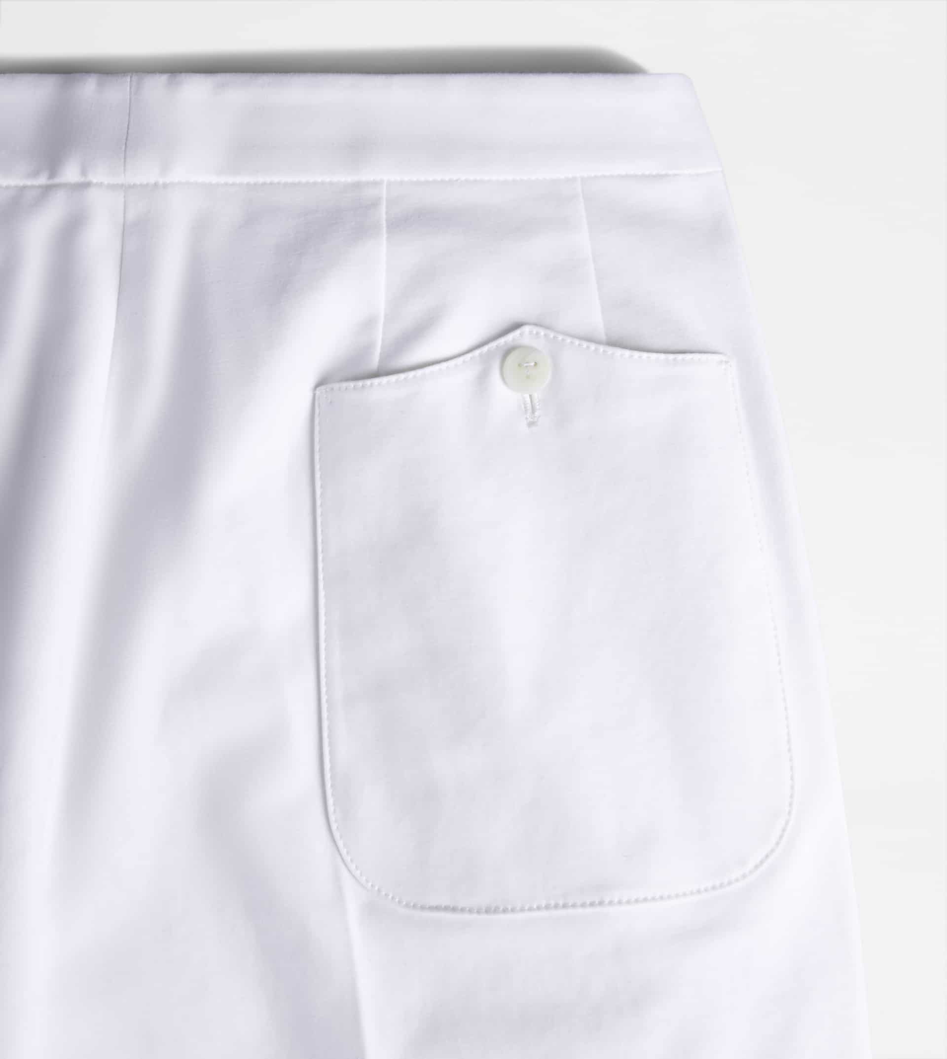 PANTS IN STRETCH COTTON - WHITE - 9