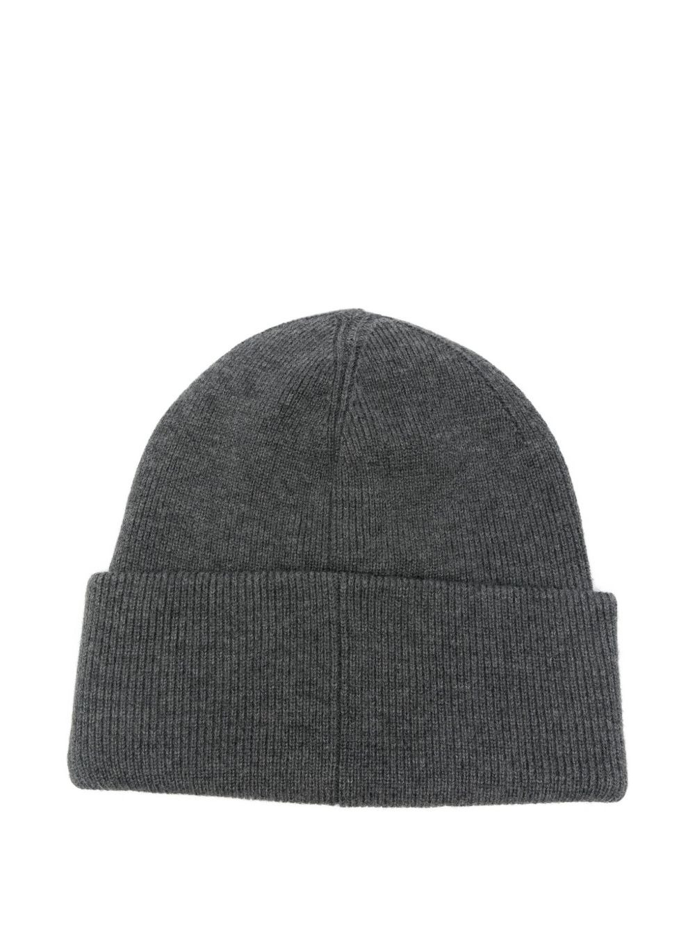 logo-plaque wool beanie - 2