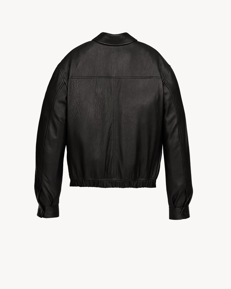 SAINT LAURENT SHORT JACKET IN BUBBLED LAMBSKIN outlook