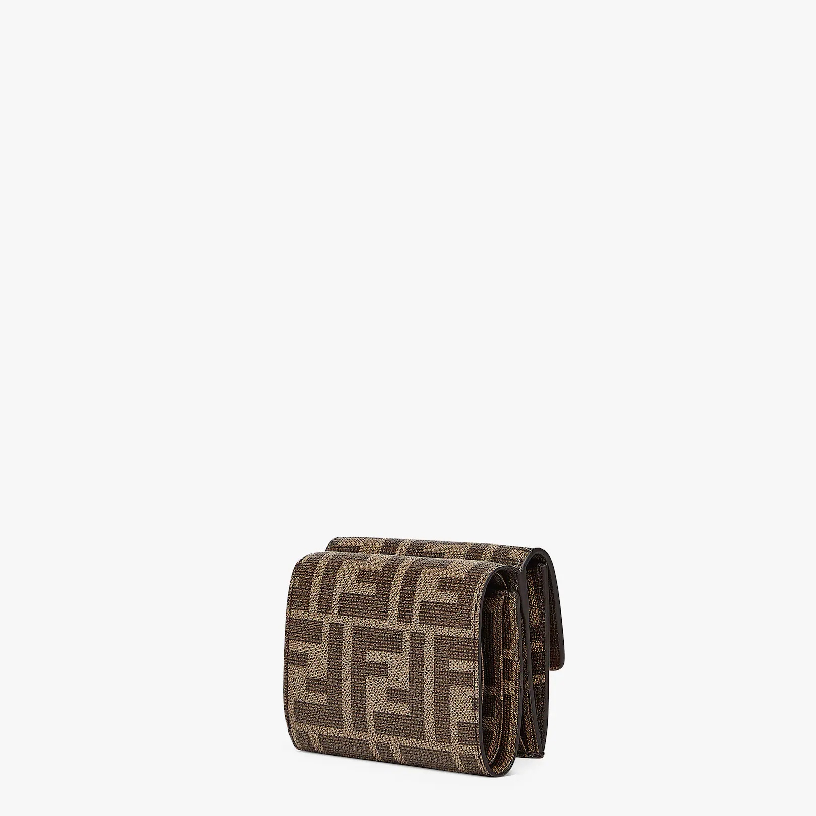 Compact Fendi Roma tri-fold wallet, with large internal compartment for banknotes, three concealed c - 2